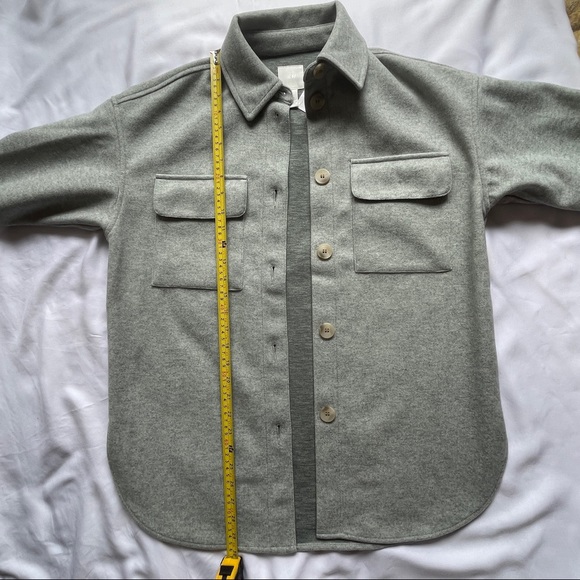 (NWT) H&M - spring light green melange shirt jacket / shacket (xs) - Picture 8 of 16
